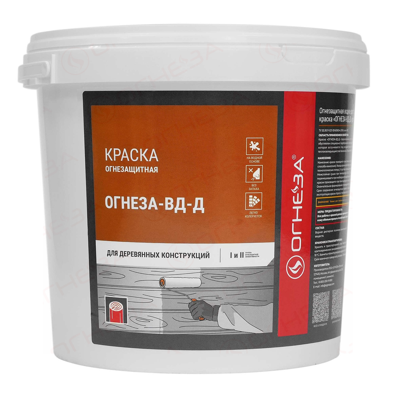 Огнезащитная краска на водной основе ОГНЕЗА-ВД-Д 3 кг.